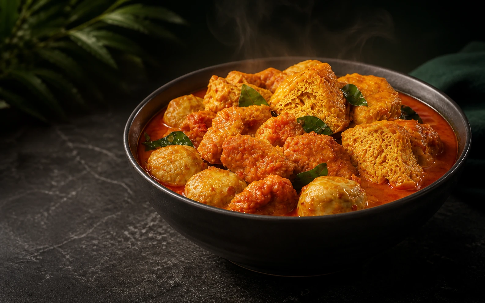 Heritage Vegan Curry Chicken styled serving suggestion